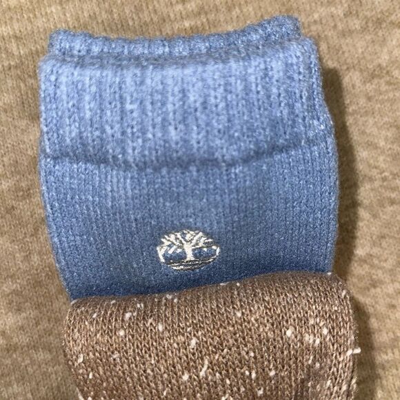 Timberland Ivory Speck BrownβBlue W6.5-9.5 Super Soft Knit Boot Socks Pack of 2 - Picture 4 of 9